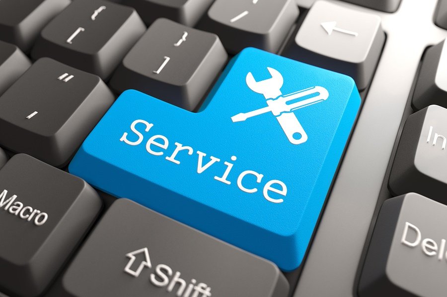 Tastatur med service-tast